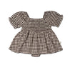 Organic Smocked Dress W/ Bloomers - Gingham Checks - Makemake Organics