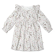 Organic Ruffle Sleeve Dress - Garden - Makemake Organics