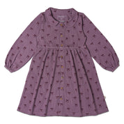 Organic Collared Dress - Bows - Makemake Organics