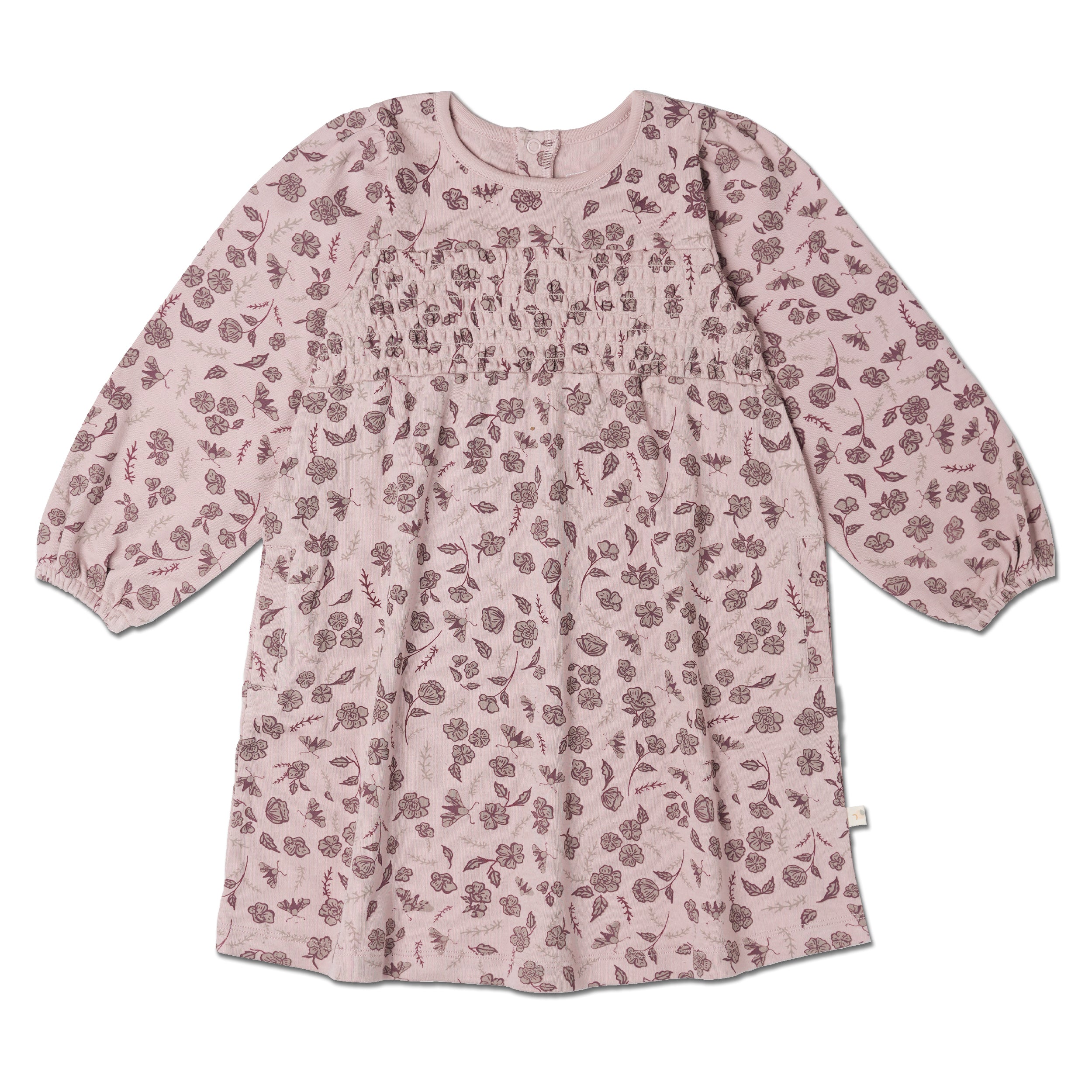 Organic Smocked Sundress - Mystic Floral - Makemake Organics