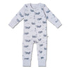 Organic 2-Way Zip Romper - Airplanes - Makemake Organics