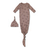 Organic Kimono Knotted Sleep Gown - Sun - Makemake Organics
