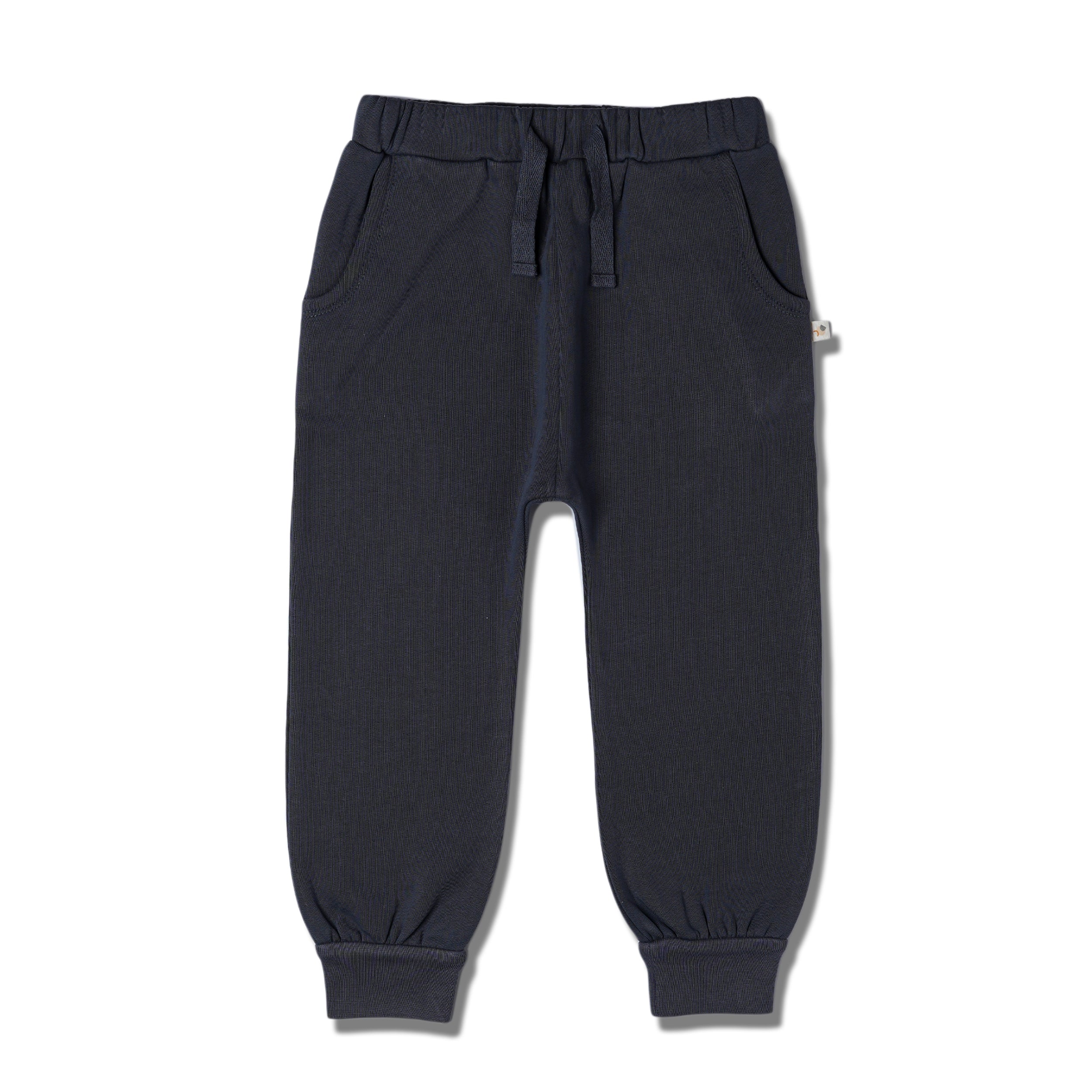 Organic Fleece Jogger Pants - Hale Navy - Makemake Organics
