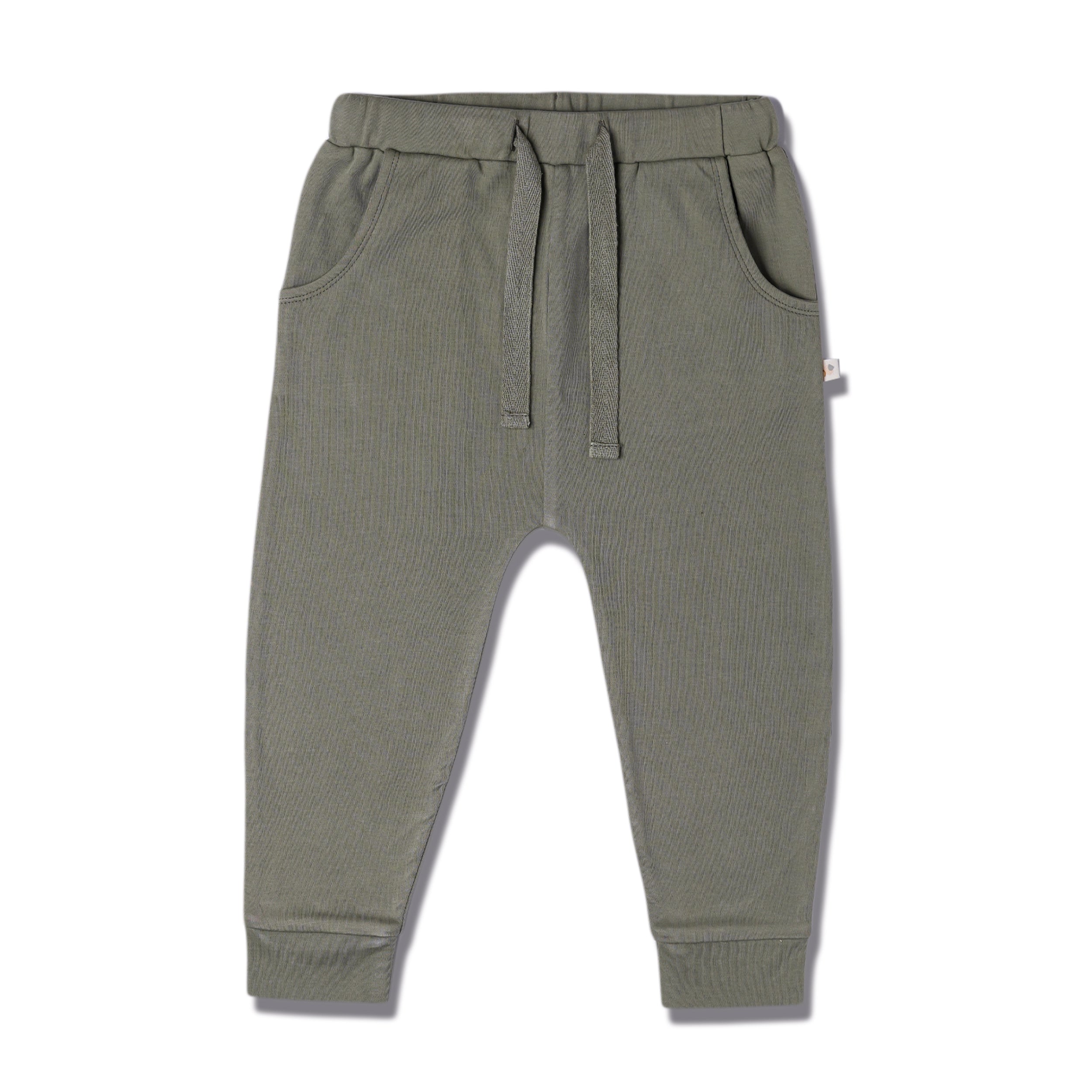 Organic Harem Pants - Olive - Makemake Organics