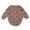 Organic Long Sleeve Bubble Romper - Fox - Makemake Organics