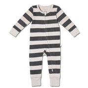 Organic 2-Way Zip Romper - Bold Stripes - Makemake Organics