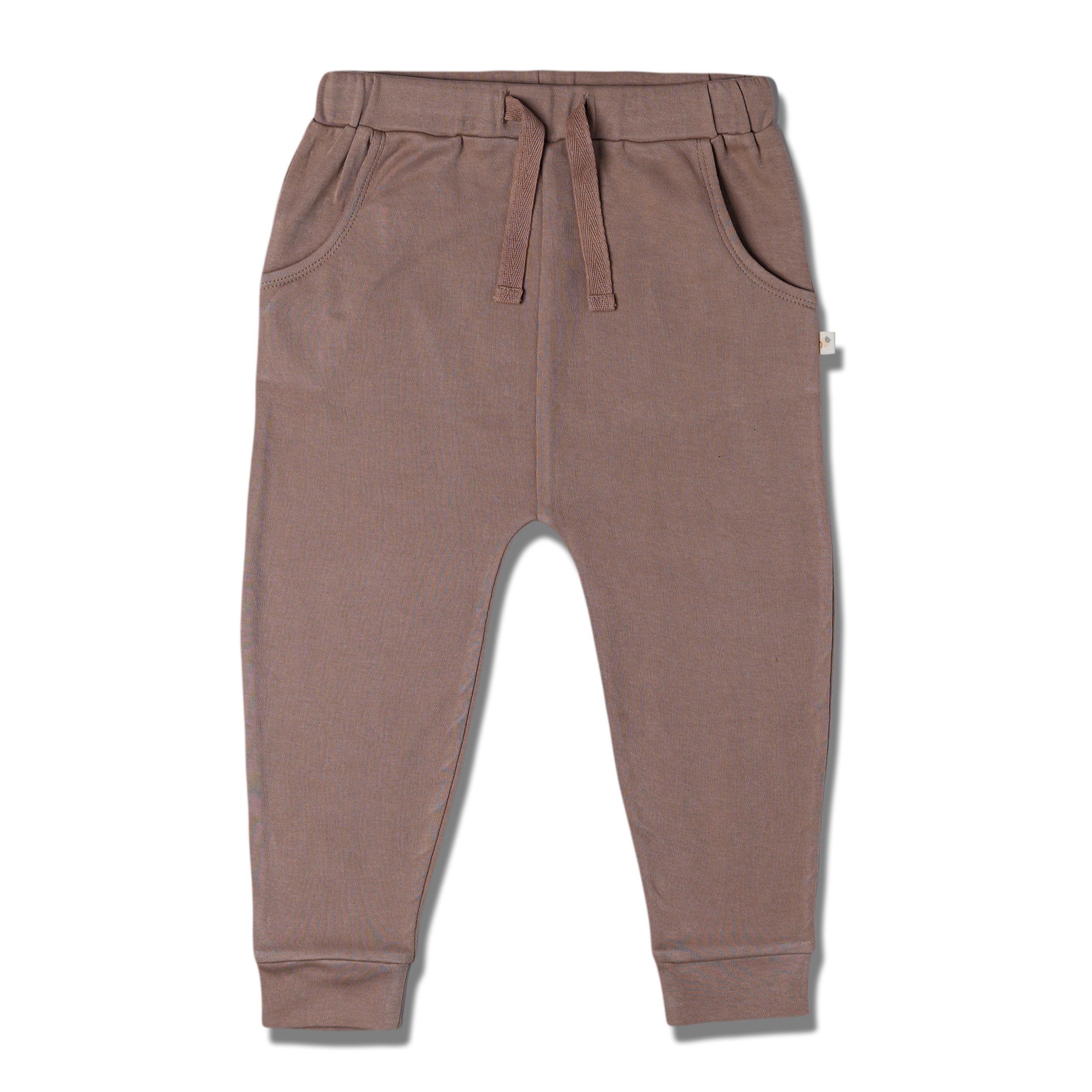 Organic Harem Pants - Taupe - Makemake Organics