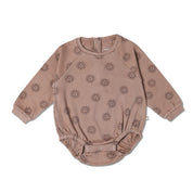 Organic Long Sleeve Bubble Romper - Sun - Makemake Organics