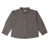 Organic Collared Long Sleeve Shirt - Gingham Checks - Makemake Organics