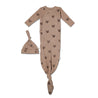 Organic Kimono Knotted Sleep Gown - Fox - Makemake Organics