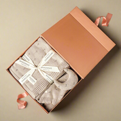Baby Blanket Gift Set with Moon Lovey - Beige - Makemake Organics