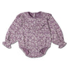 Organic Ruffle Bubble Romper - Thistle - Makemake Organics