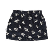 Organic Corduroy Skirt - Navy Bloom - Makemake Organics