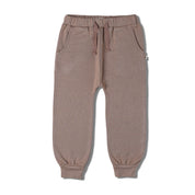 Organic Fleece Jogger Pants - Taupe - Makemake Organics