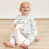 Organic 2-Way Zip Romper - Chequered - Makemake Organics