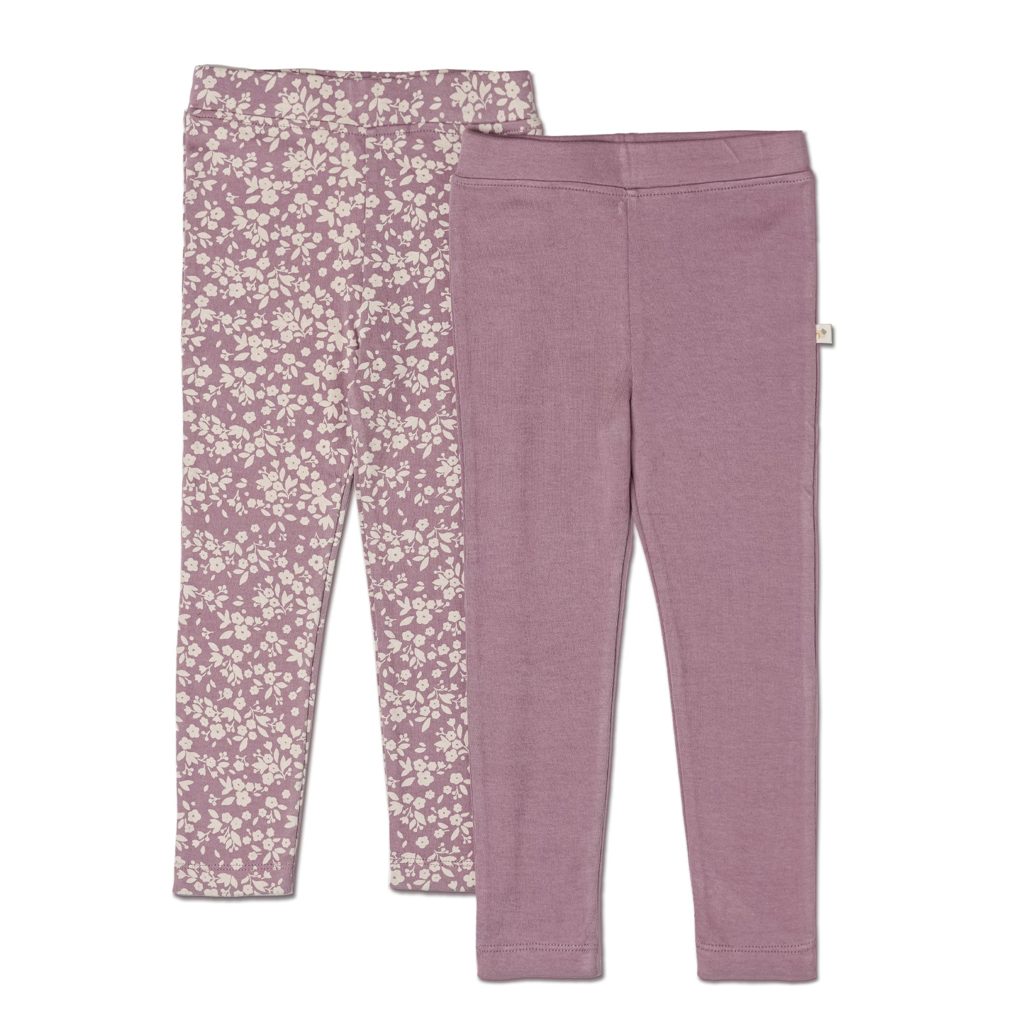 Organic Leggings - Set of 2 - Thistle + Berry - Makemake Organics