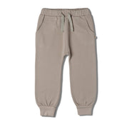 Organic Fleece Jogger Pants - Oat - Makemake Organics