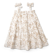 Organic Tiered Dress - Wild Tropics - Makemake Organics