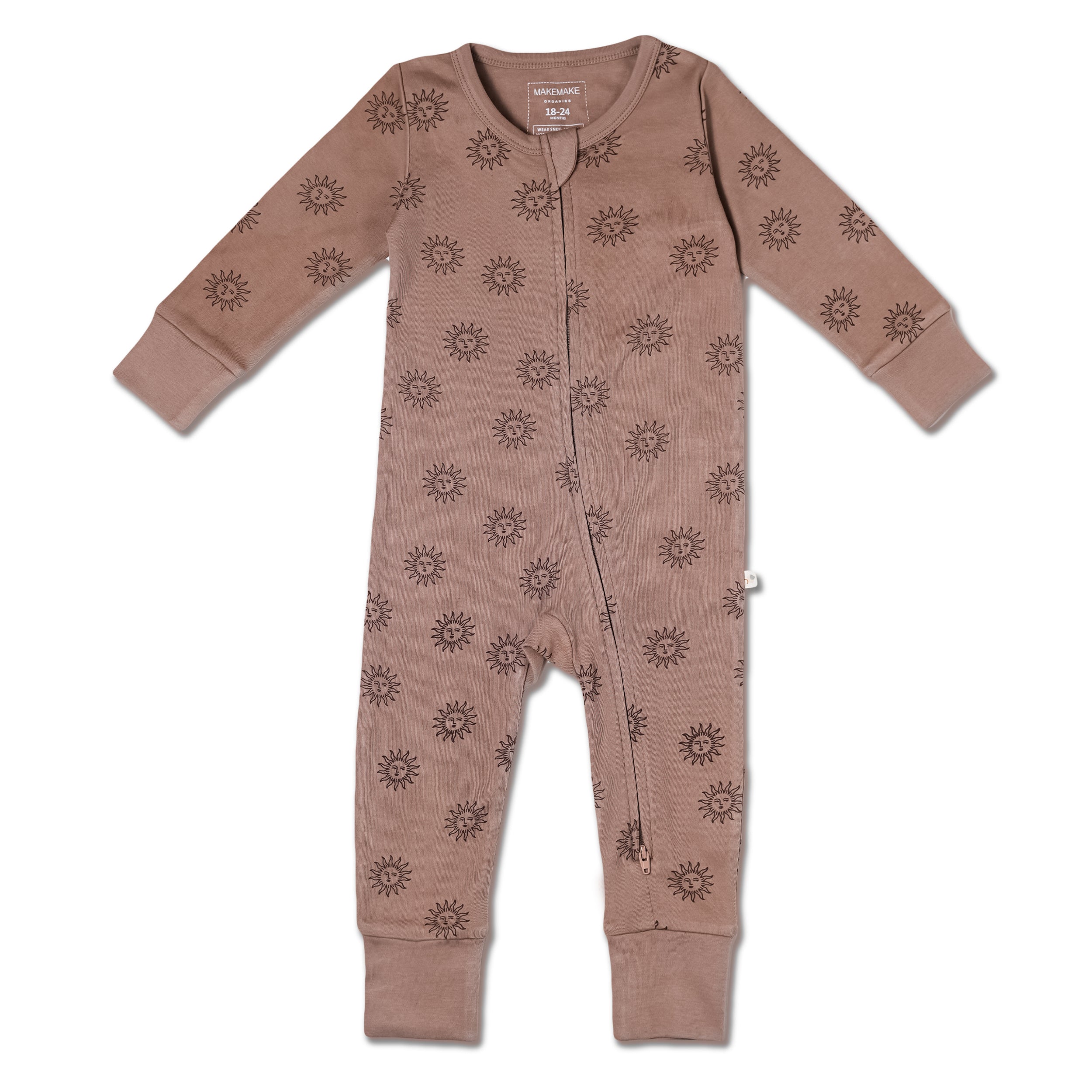 Organic 2-Way Zip Romper - Sun - Makemake Organics
