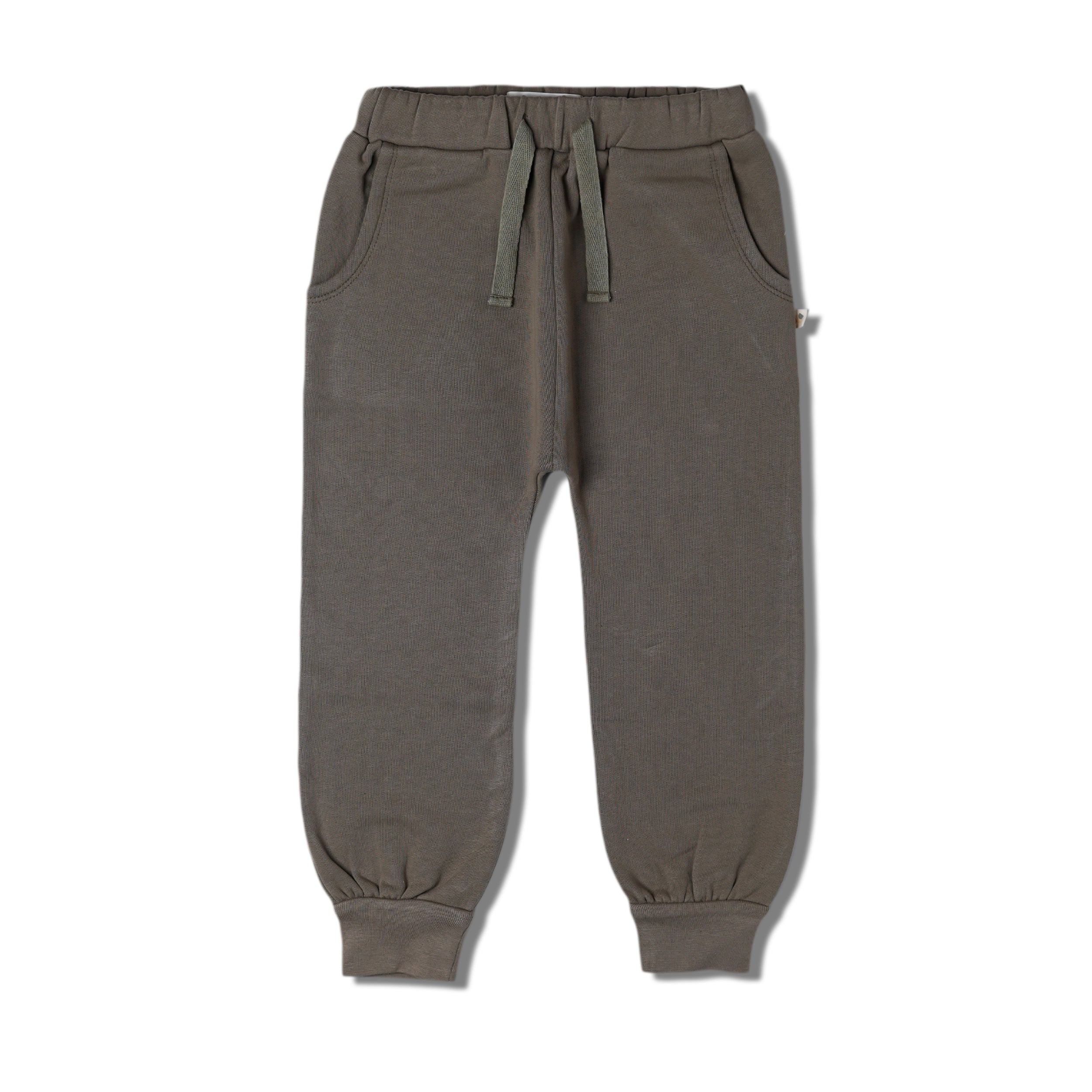Organic Fleece Jogger Pants - Olive - Makemake Organics