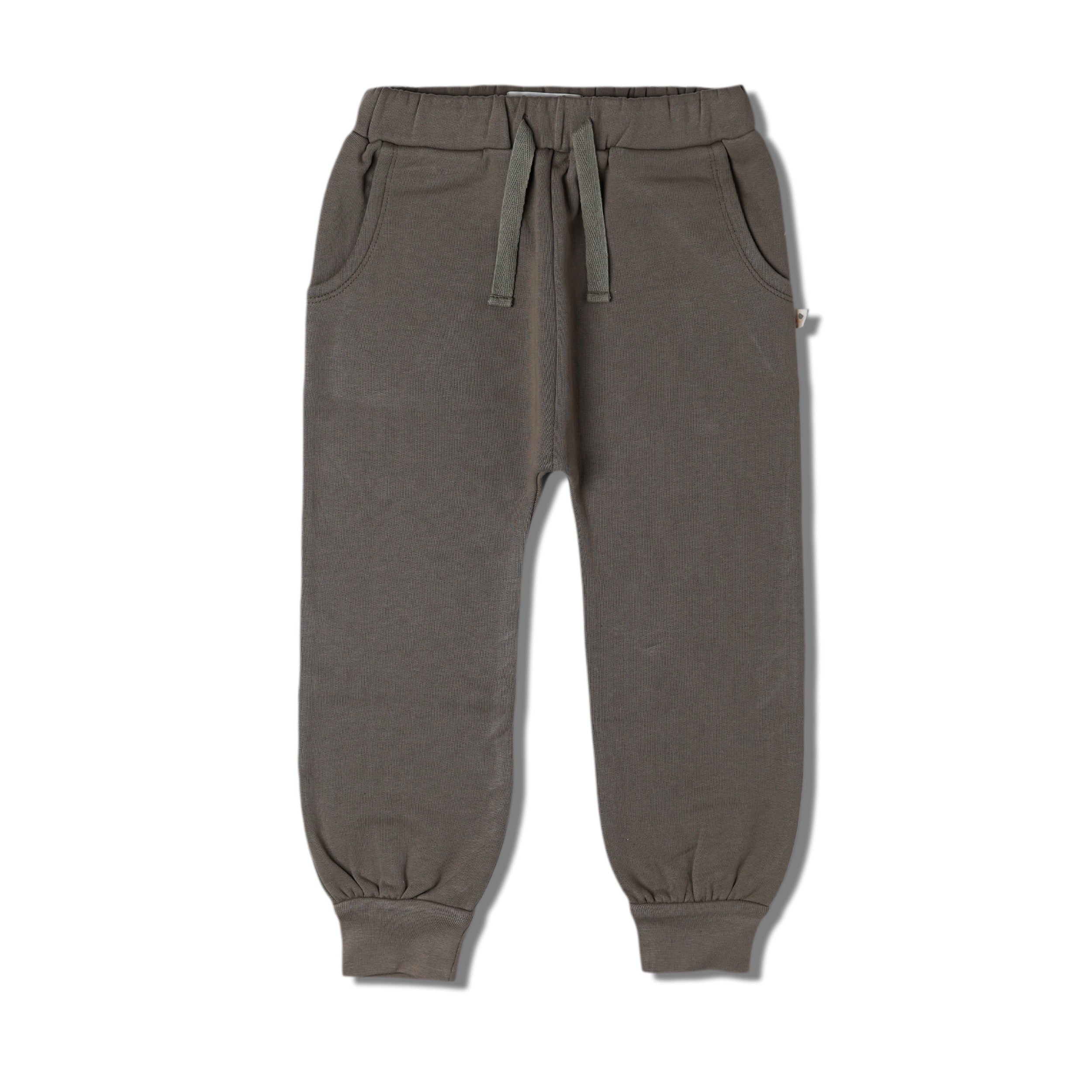 Organic Fleece Jogger Pants - Olive - Makemake Organics