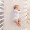 Organic Crib Sheet - Beige Stripes - Makemake Organics