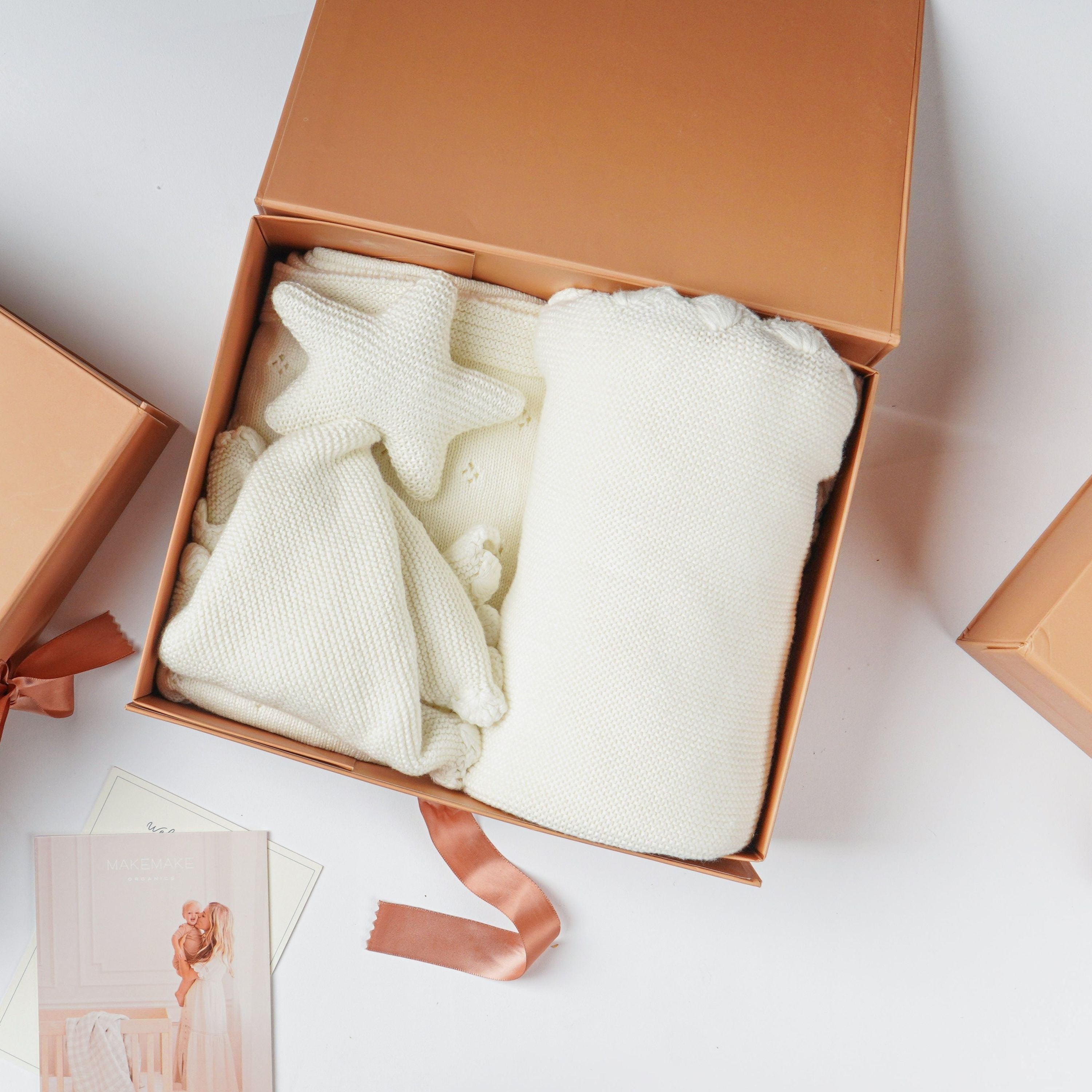 Baby Blanket Gift Set with Star Lovey - Ivory (Open Box Deal) - Makemake Organics