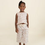 Organic Ruffle Top & Pants Set - Petit Floral - Makemake Organics