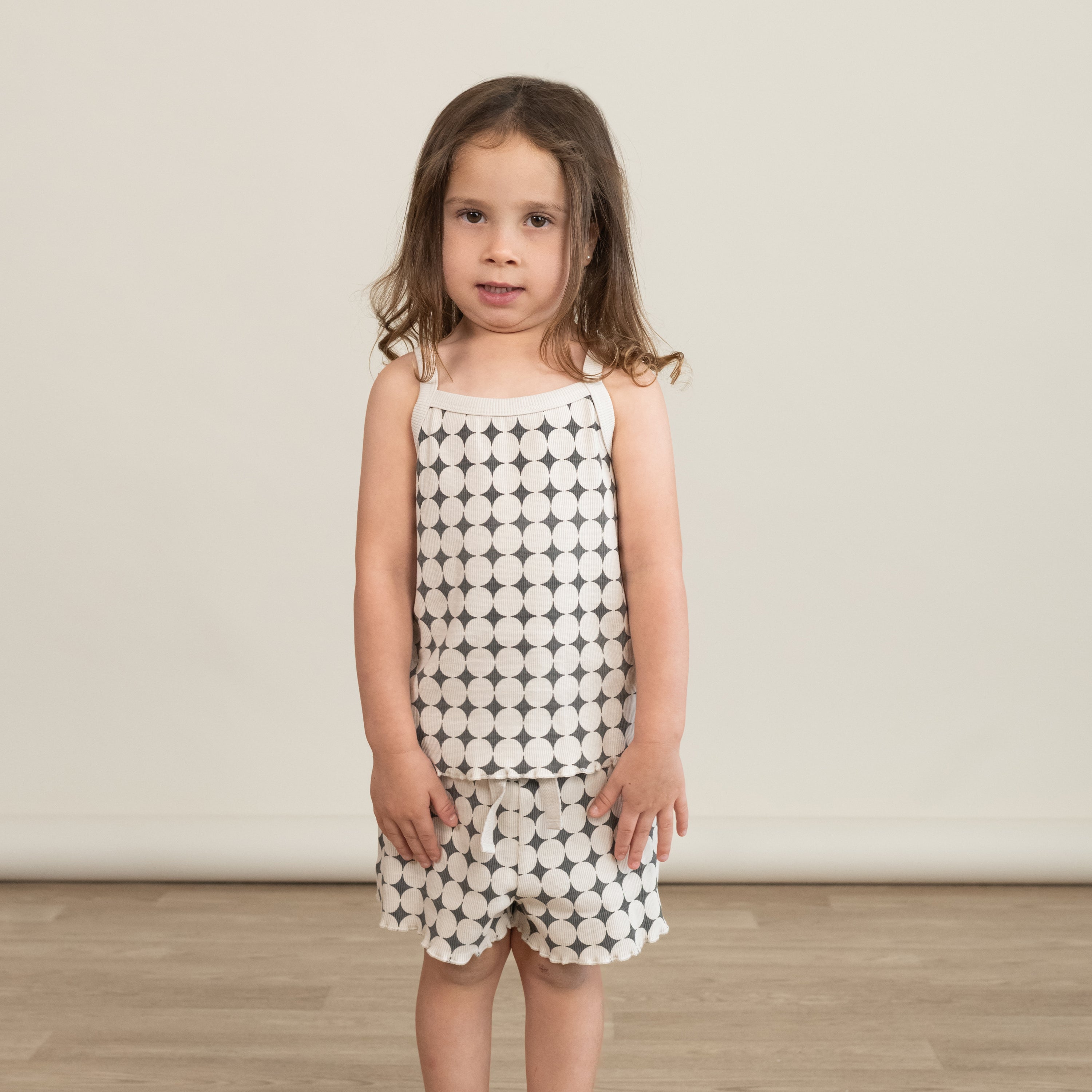 Organic Spaghetti Top & Short Set - Mod Dots - Makemake Organics