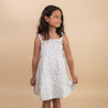 Organic Tiered Dress - Blue Vines - Makemake Organics