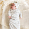 Organic Kimono Infant Sleep Gown - Waves - Makemake Organics