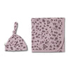 Organic Swaddle Blanket & Hat Set - Mystic Floral - Makemake Organics