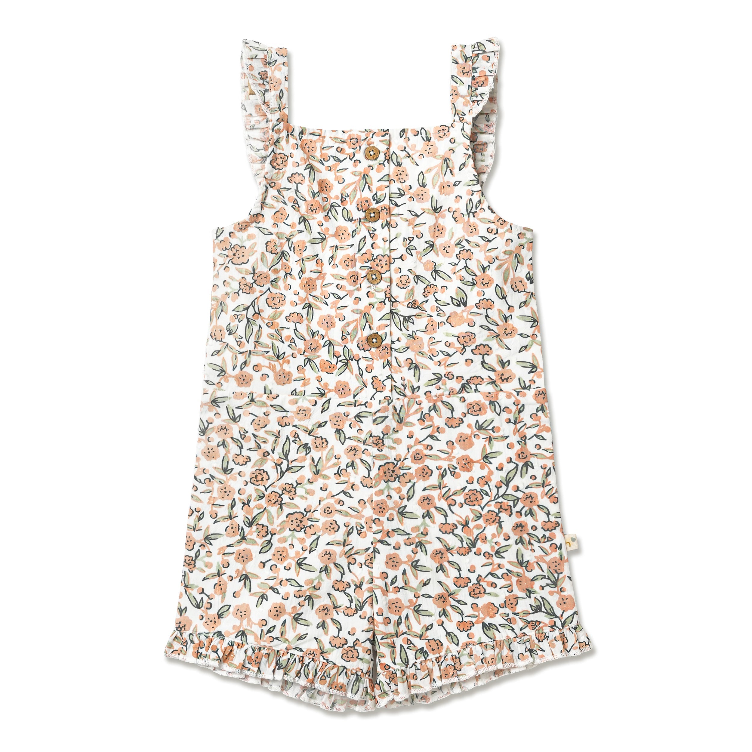 Organic Flutter Jumpsuit - Magnolia - Makemake Organics