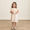 Organic Short Sleeve Flutter Dress - Gardenia - Makemake Organics