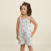 Organic Ruffle Jumpsuit - Coastal - Makemake Organics