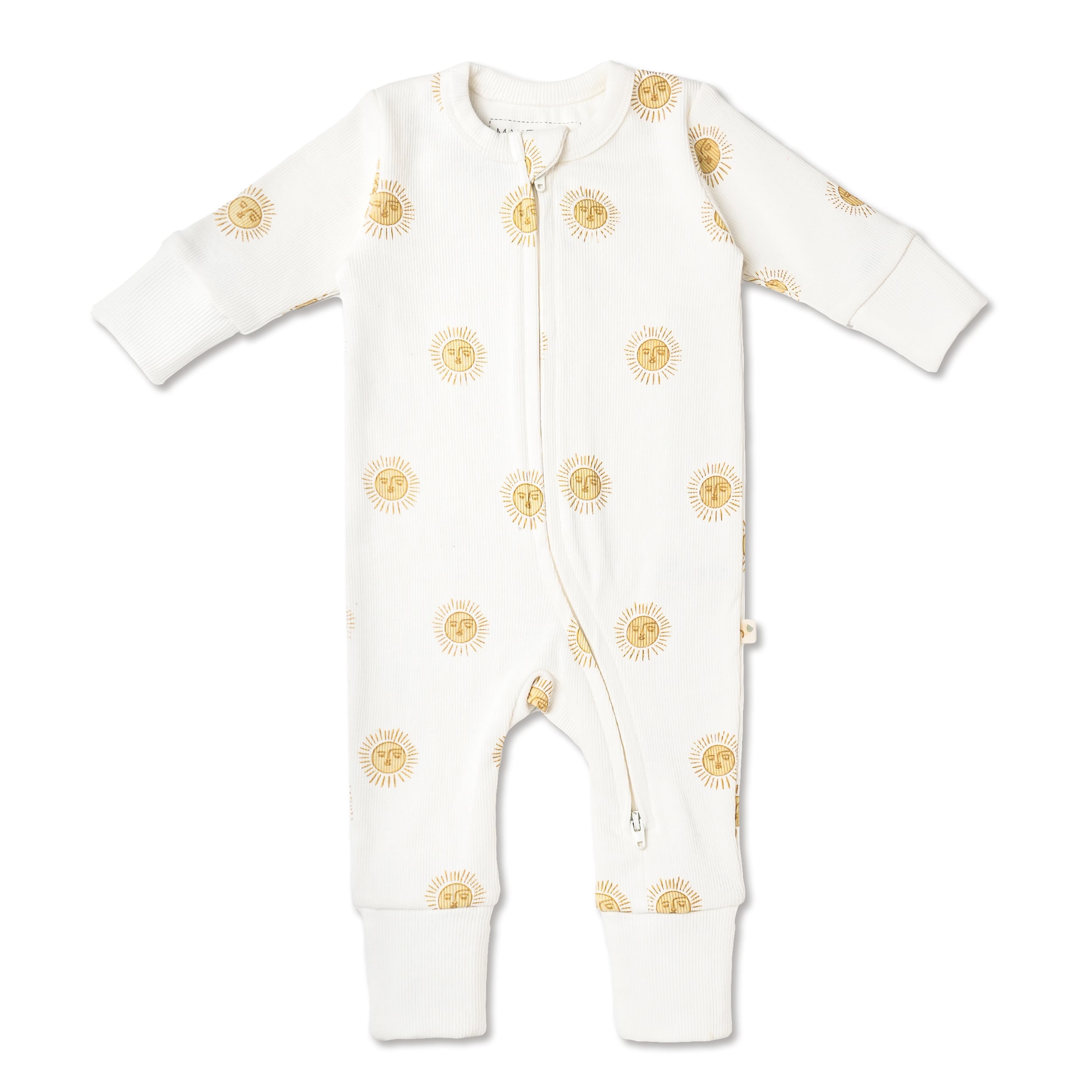 Organic 2-Way Zip Romper - Summer Sun - Makemake Organics