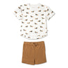Organic Relaxed Tee & Shorts Set - Dog - Makemake Organics