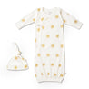 Organic Kimono Infant Sleep Gown - Summer Sun - Makemake Organics