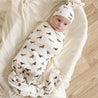Organic Swaddle Blanket & Hat Set - Dog - Makemake Organics