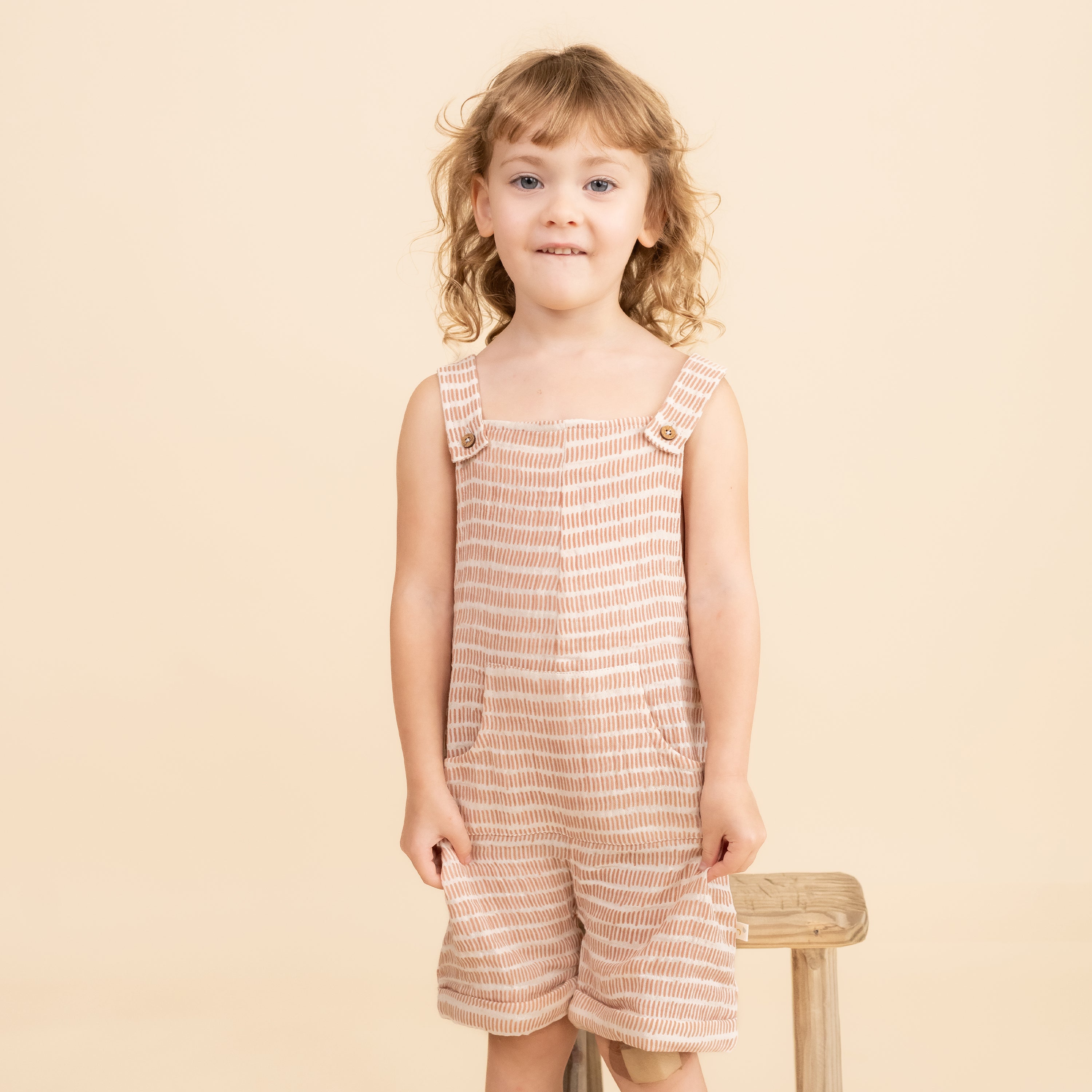 Organic Shortalls - Dash Lines - Makemake Organics