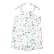 Organic Ruffle Jumpsuit - Coastal - Makemake Organics