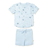 Organic Relaxed Tee & Shorts Set - Celestial - Makemake Organics