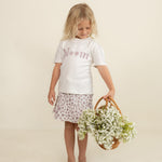 Organic Graphic Tee & Skort Set - Poppy - Makemake Organics