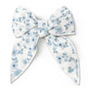 Organic Hair Bow Clip - Blue Vines - Makemake Organics