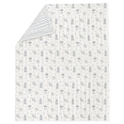 Organic Kids Quilt - Astro & Navy Blue Stripes - Makemake Organics