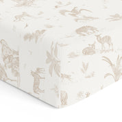 Organic Crib Sheet - Safari - Makemake Organics