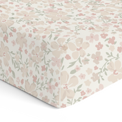 Organic Crib Sheet - Blossom - Makemake Organics
