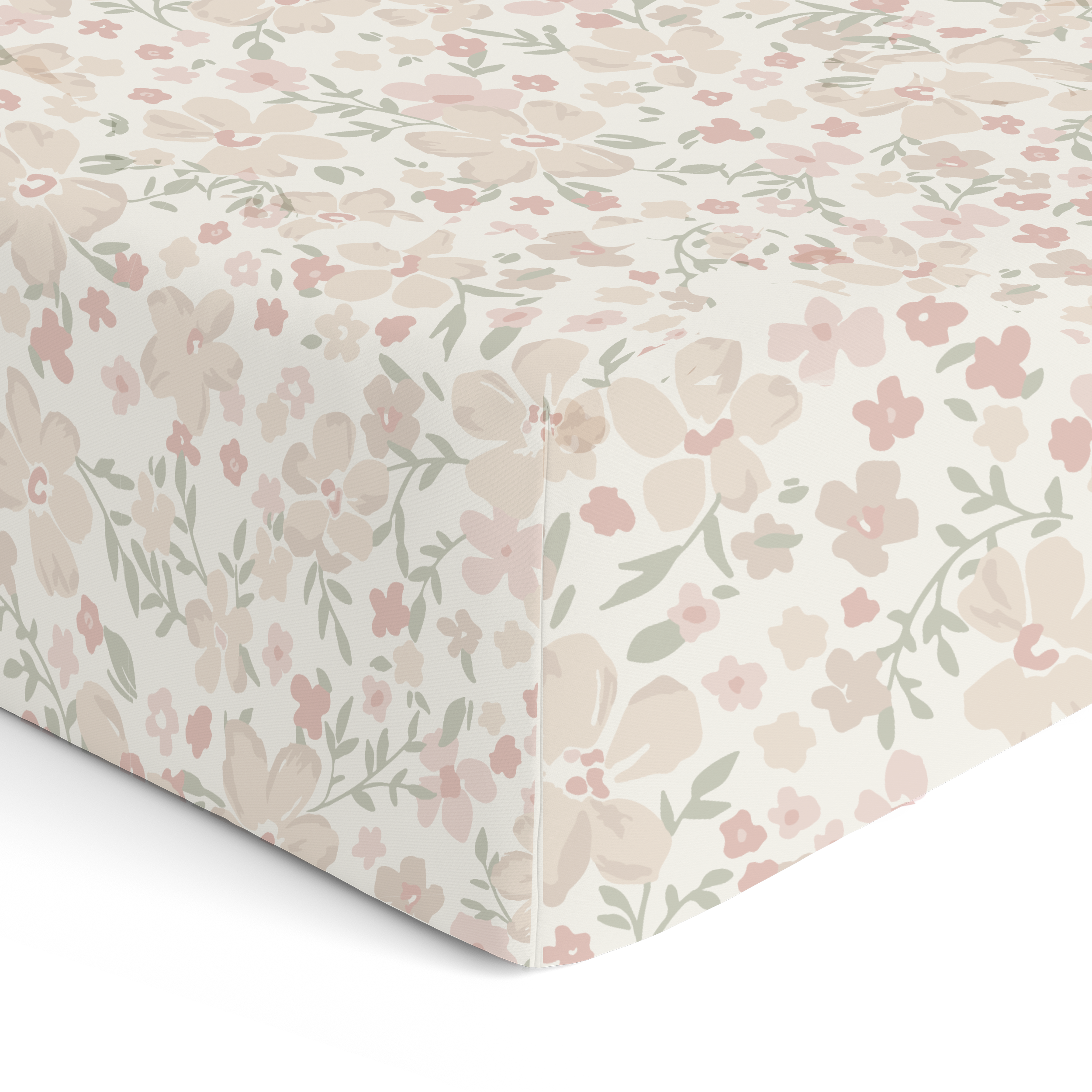 Organic Crib Sheet - Blossom - Makemake Organics