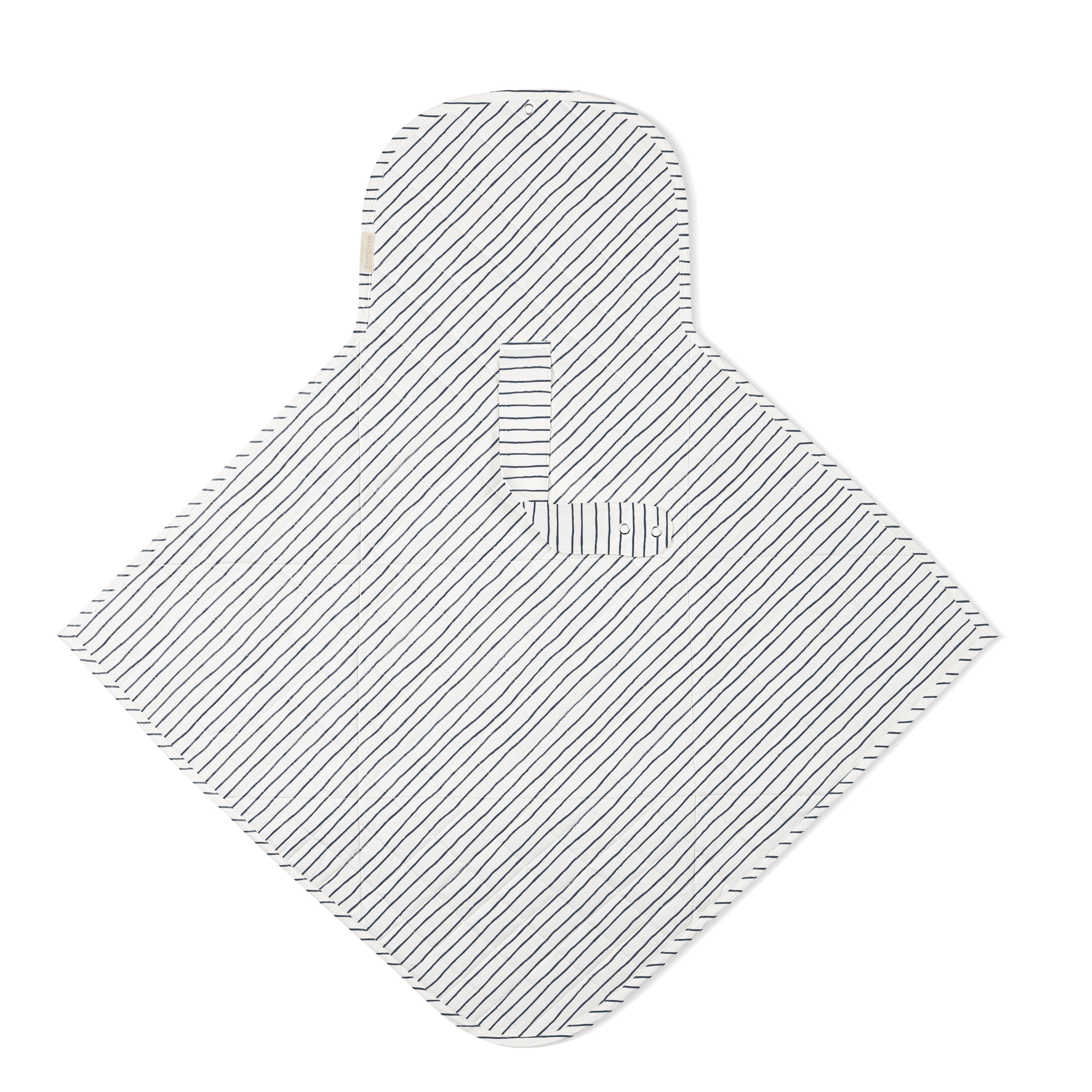 Organic Cotton Portable Changing Mat -Navy Stripes - Makemake Organics