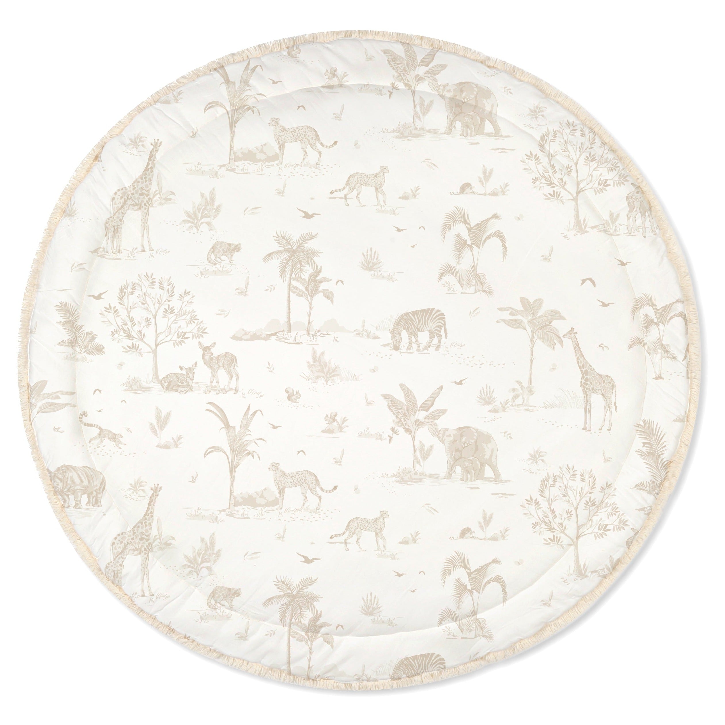 Organic Cotton Quilted Play Mat - Safari - Makemake Organics